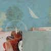 Open Pollination - by Brad Huck - mixed media on panel -  48 x 16 inches - year 2010 - at Paia Contemporary Gallery