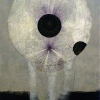 Meditative Space I [of IV] - by Jin Won Chang - mixed media on paper - 36 x 24 inches - year 2007 - at Paia Contemporary Gallery on Maui Hawaii