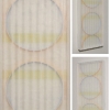 Ever Just Circling Ever – by McKay Otto – acrylic on transparent canvas, plastic, and wood – 15 x 40 inches – year 2012 – at Paia Contemporary Gallery