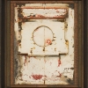 696 Behind Closed Doors - by Randall Reid - steel & paint - 8.5 x 7.5 x 2 inches - at Paia Contemporary Gallery