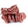 Mnemonic 28 - by Stephen Freedman - 7x11x5 inches - porcelain with oxblood - year 2011 - at Paia Contemporary Gallery