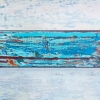 #123 - by Al Schwartz - acrylic on panel - 48 x 24 x 2.75 inches - year 2012 - at Paia Contemporary Gallery