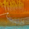 #155 - by Al Schwartz - acrylic on panel - 12 x 48  inches - year 2012 - at Paia Contemporary Gallery