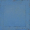 Blue Quiet - by Babette Herschberger - mixed media on wood panel - 24 x 24 x 2.75 inches - year 2002 - at Paia Contemporary Gallery