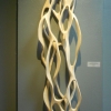 Small White Delicate Loops II - by Caprice Pierucci - Douglas fir and Pine - 36 x 12 x 5 inches - Year 2015 - at Paia Contemporary Gallery