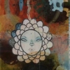 Adventitious Bud - by Brad Huck - mixed media with wax on panel - 21.5 x 8.5 inches - year 2010 - at Paia Contemporary Gallery