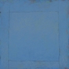 Blue Quiet - by Babette Herschberger - mixed media on wood panel - 24 x 24 x 2.75 inches - year 2002 - at Paia Contemporary Gallery