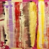 Colouring Core - by Scott Plear - mixed media on canvas - 15 x 52.5 inches - Year 2011 - at the Paia Contemporary Gallery