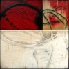Cruorin- by Michael Kessler  - mixed media on panel - 11 x 11 inches - year 2011 - at Paia Contemporary Gallery