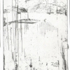 Winter # 1 - by Sharon Lindenfeld - 4.5 x 5 in Etching - 2005 - Paia Contemporary Gallery