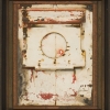 696 Behind Closed Doors - by Randall Reid - steel & paint - 8.5 x 7.5 x 2 inches - at Paia Contemporary Gallery